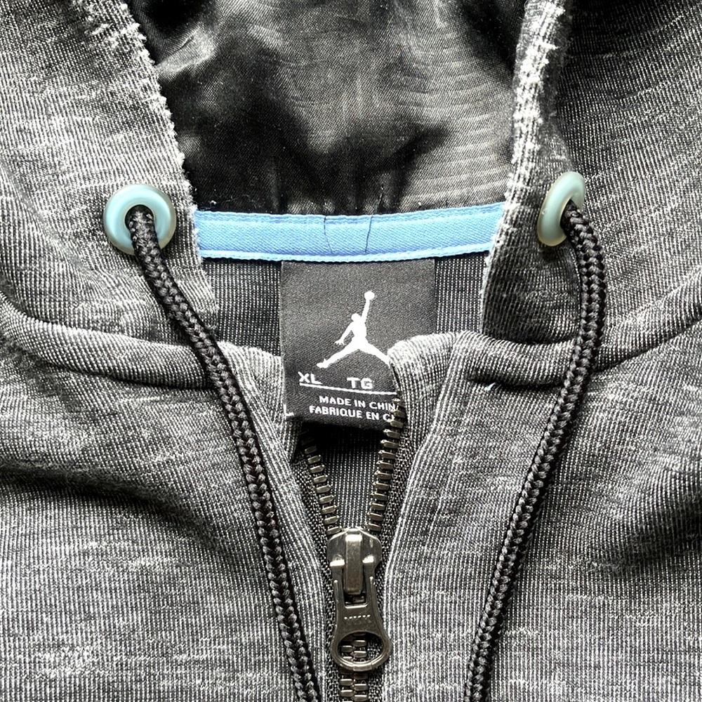 Jordan Nike Air Jordan Heavy Zip Hoodie Dark Gray - Picture 3 of 12